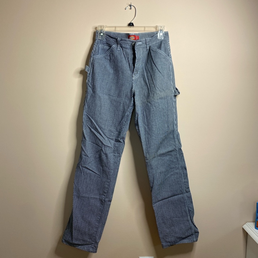 Dickies blue/white striped Cargo Pants Durable Utility Style